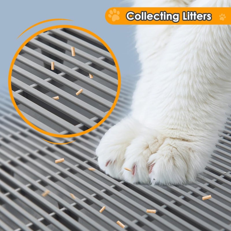 Bata Litter Catching Step for Cat Litter Box, Litter Trap Stool for Automatic Litter Box Self Cleaning, Litter Collection Stairs, Litter Catcher Ramp for Old Geriatric Senior Cat or Kitten - Image 2